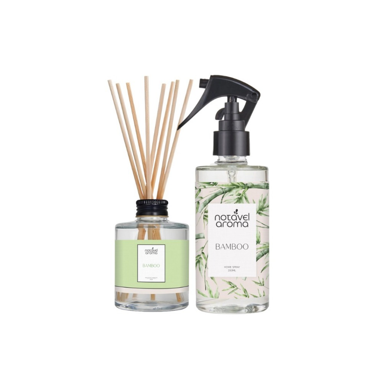 Kit Difusor Varetas Home Spray Bamboo Presente Completo Notável Aroma