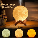 Umidificador Luminária + Essências Abajur 2em1 900ml Lua 3d Vaporizador de Ambiente Difusor De Ar