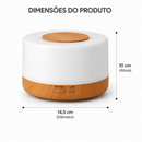 Difusor Madeira Ultrassonico 500ml Umidificador Ar Aromatizador De Aromas Com Led Oleo Essencial
