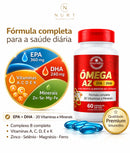 KIT 1 Ômega 3 A-Z - 20 Vitaminas e Minerais + EPA DHA + 1 Colágeno Tipo 2 + CGM