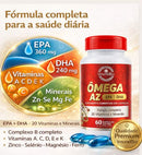 KIT 1 Ômega 3 A-Z - 20 Vitaminas e Minerais + EPA DHA + 1 Colágeno Tipo 2 + CGM