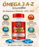 KIT 1 Ômega 3 A-Z - 20 Vitaminas e Minerais + EPA DHA + 1 Colágeno Tipo 2 + CGM