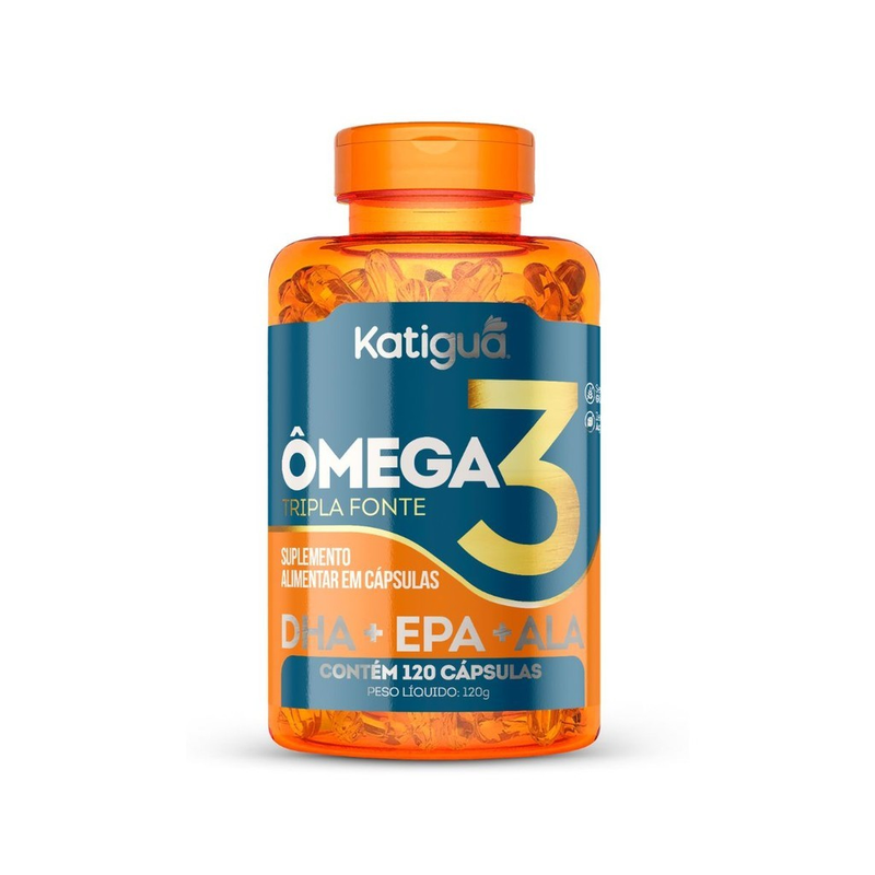 ÔMEGA 3 Tripla Fonte 1000mg 120 cápsulas Katiguá Premium 100% Puro Original